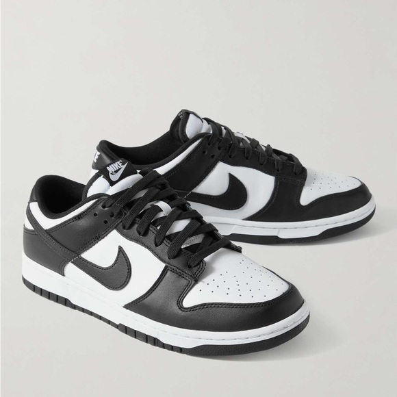 Nike Other - NIKE Panda Dunk Low Retro Leather Sneakers Classic Black & White Shoes Size 8.5